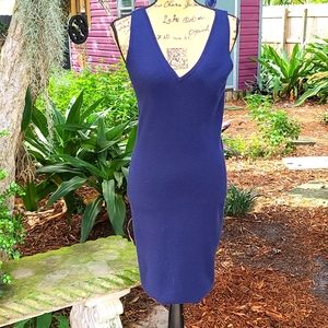 Donna Karen black label navy cashmere S tank dress. Gently worn